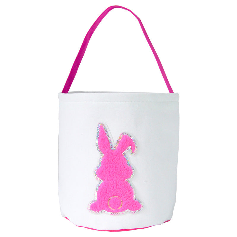 Venta al por mayor, 10 Uds., cesta de lentejuelas de Pascua, juguete de peluche